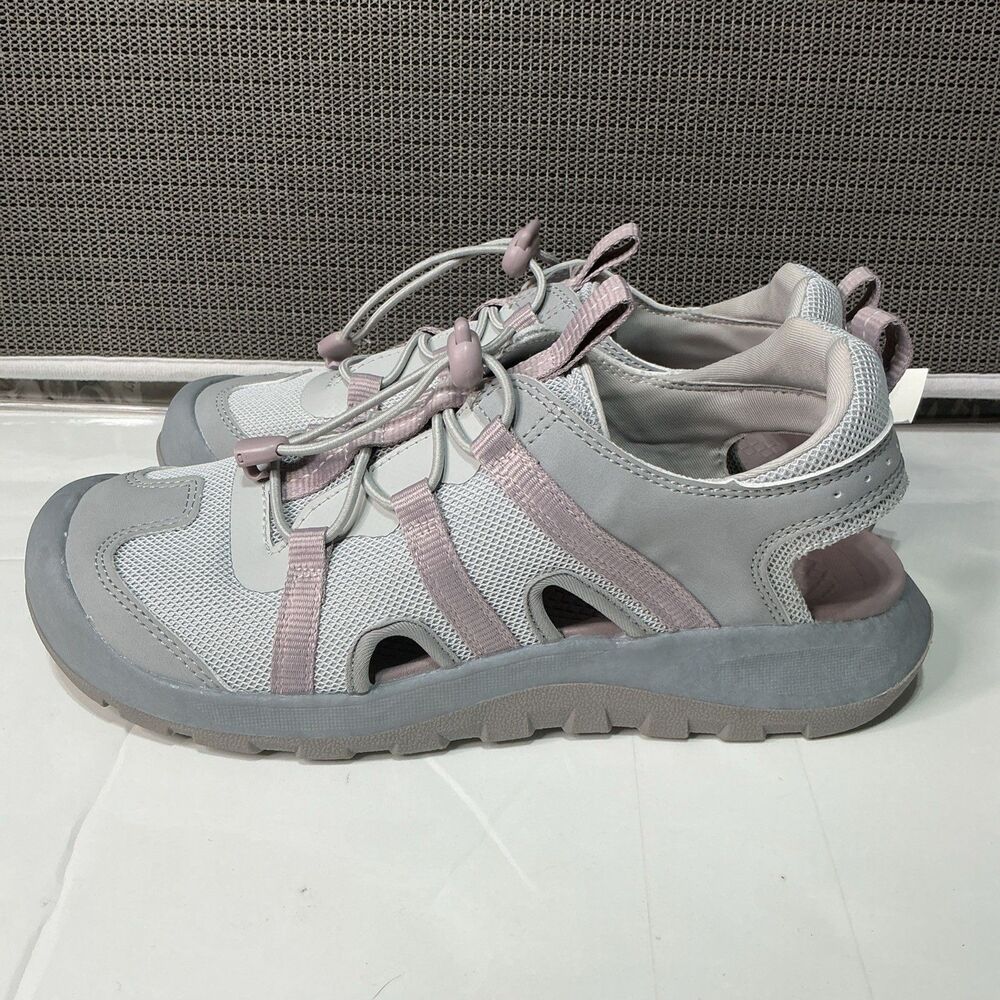 Lands End Hiking,Trail Shoes, Walking Sandals Size 9 Woman’s Gray Fisherman